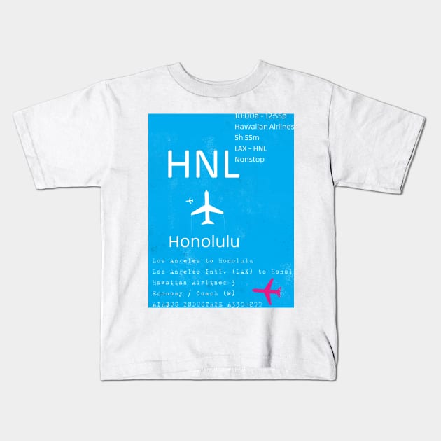 HNL Honolulu minimal Kids T-Shirt by Woohoo